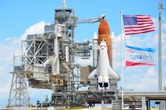 Endeavour sulla rampa di lancio
