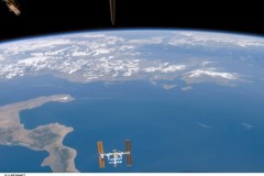 Stazione Spaziale sopra l'Italia